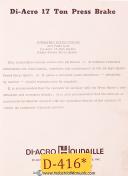 Di-Acro-Diacro No. 48 Shear, Operating Instructions and Parts List Manual Year (1966)-No. 48-03